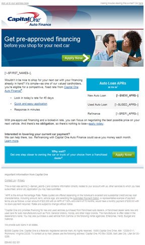 CapitalOne: Automobile financing